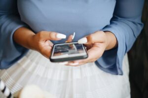 Woman using a mobile phone