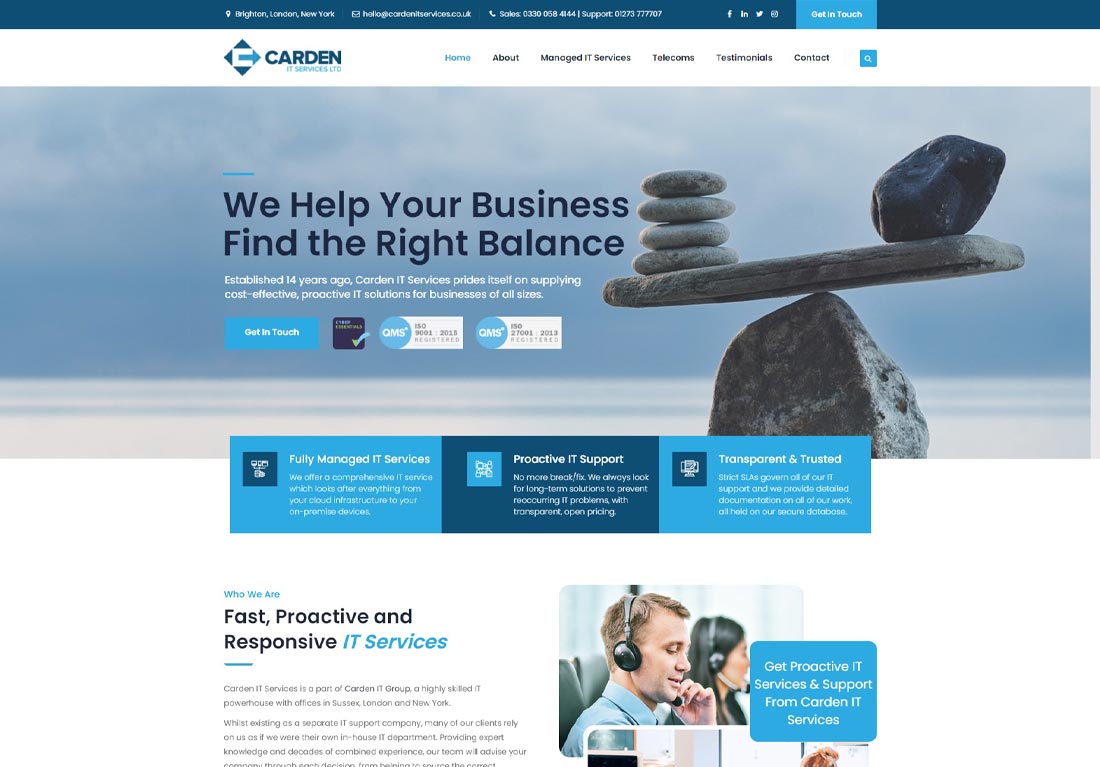 Carden IT Services website