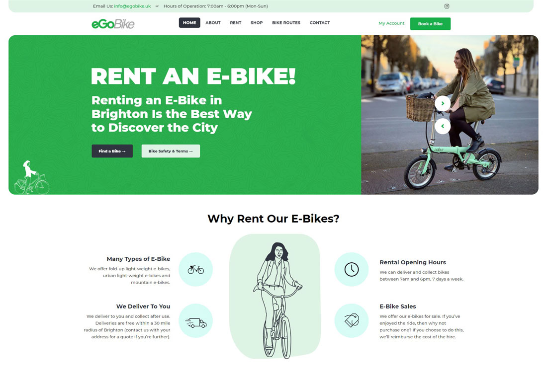 eGo Bike website